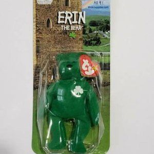 NIB Rare TY Teenie Beanie Baby Erin the Bear 1997 Retired With Errors